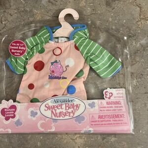 Madame Alexander SWEET BABY NURSERY 14" baby doll Monster kisses Outfit